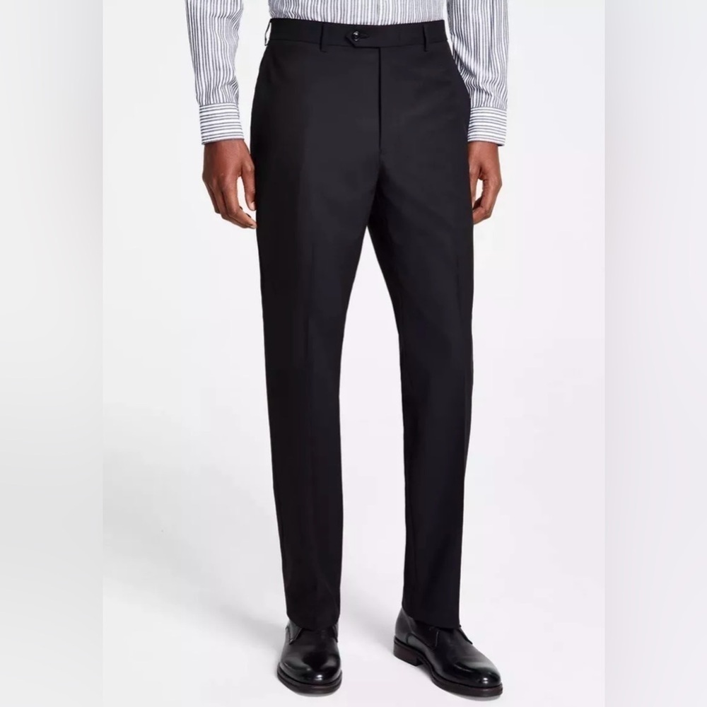 Michael Kors "Marvin" Men's Classic Fit Stretch Black Suit Dress Pants 38Wx32L